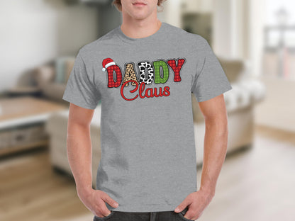 Festive Daddy Claus Graphic T-Shirt Holiday Apparel