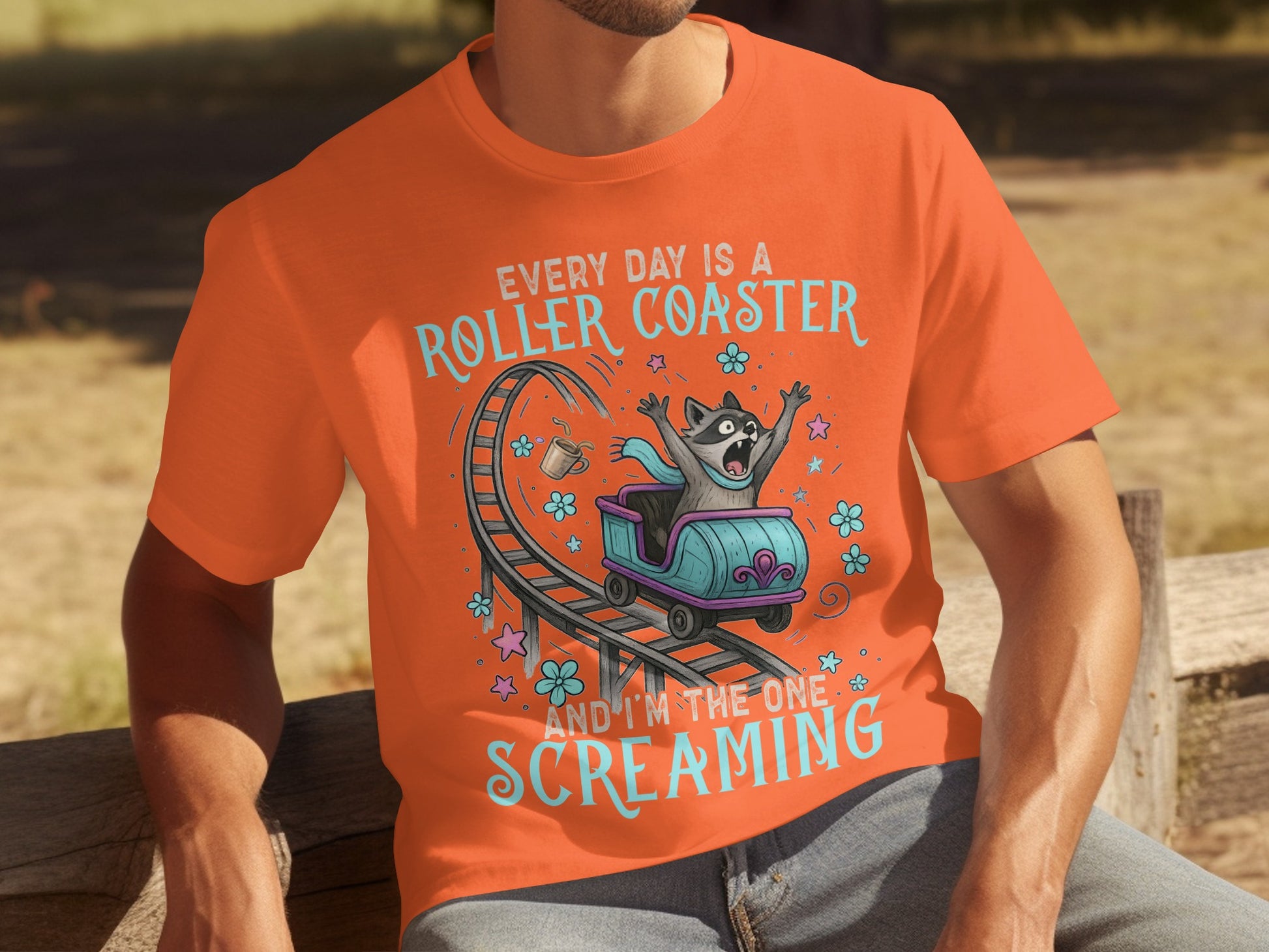 Every Day Is a Roller Coaster Screaming T-Shirt