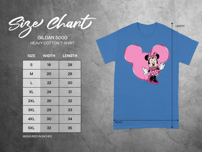 Gildan 5000 Minnie Mouse Size Chart product type