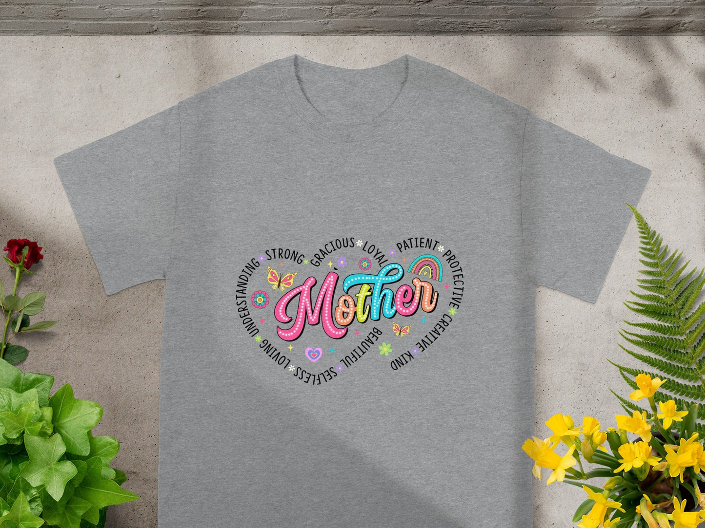 Colorful Heartwarming Mother Design T-shirt Product