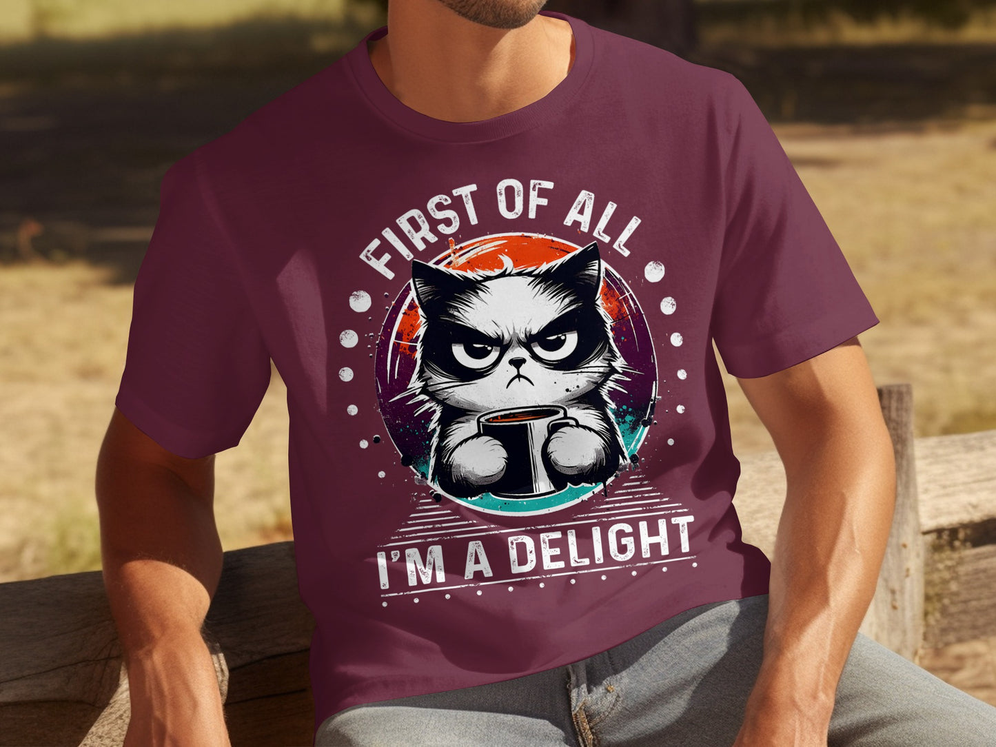 First Of All I'm A Delight Cat Graphic Shirt