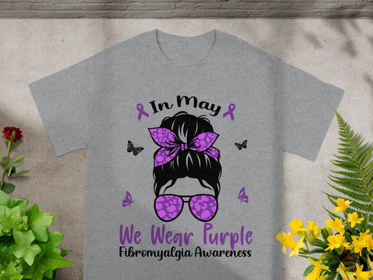 In May We Wear Purple Fibromyalgia Awareness Shirt