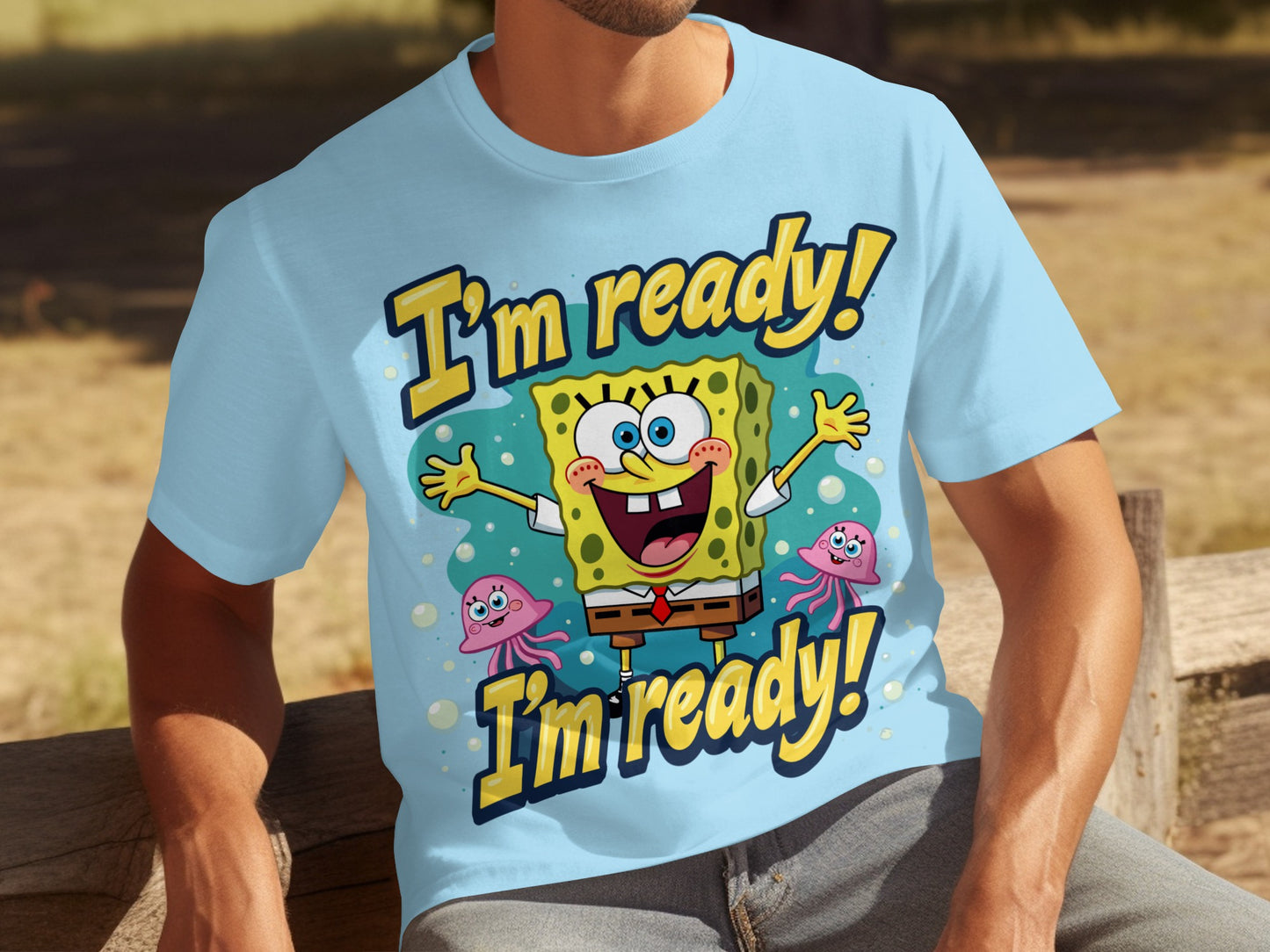 I'm Ready! I'm Ready! SpongeBob Design T-shirt