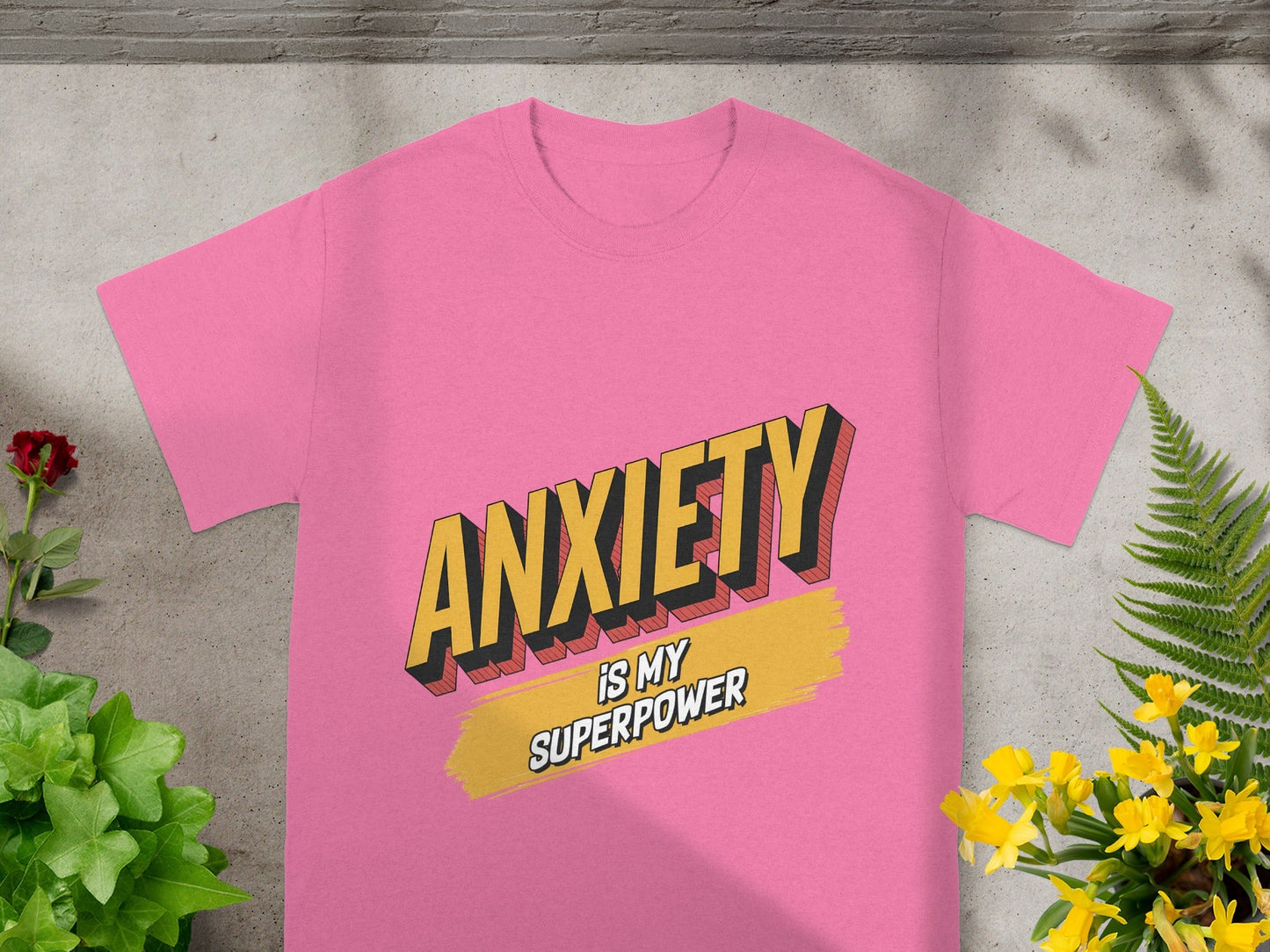 Anxiety Is My Superpower Graphic Tee Shirt
