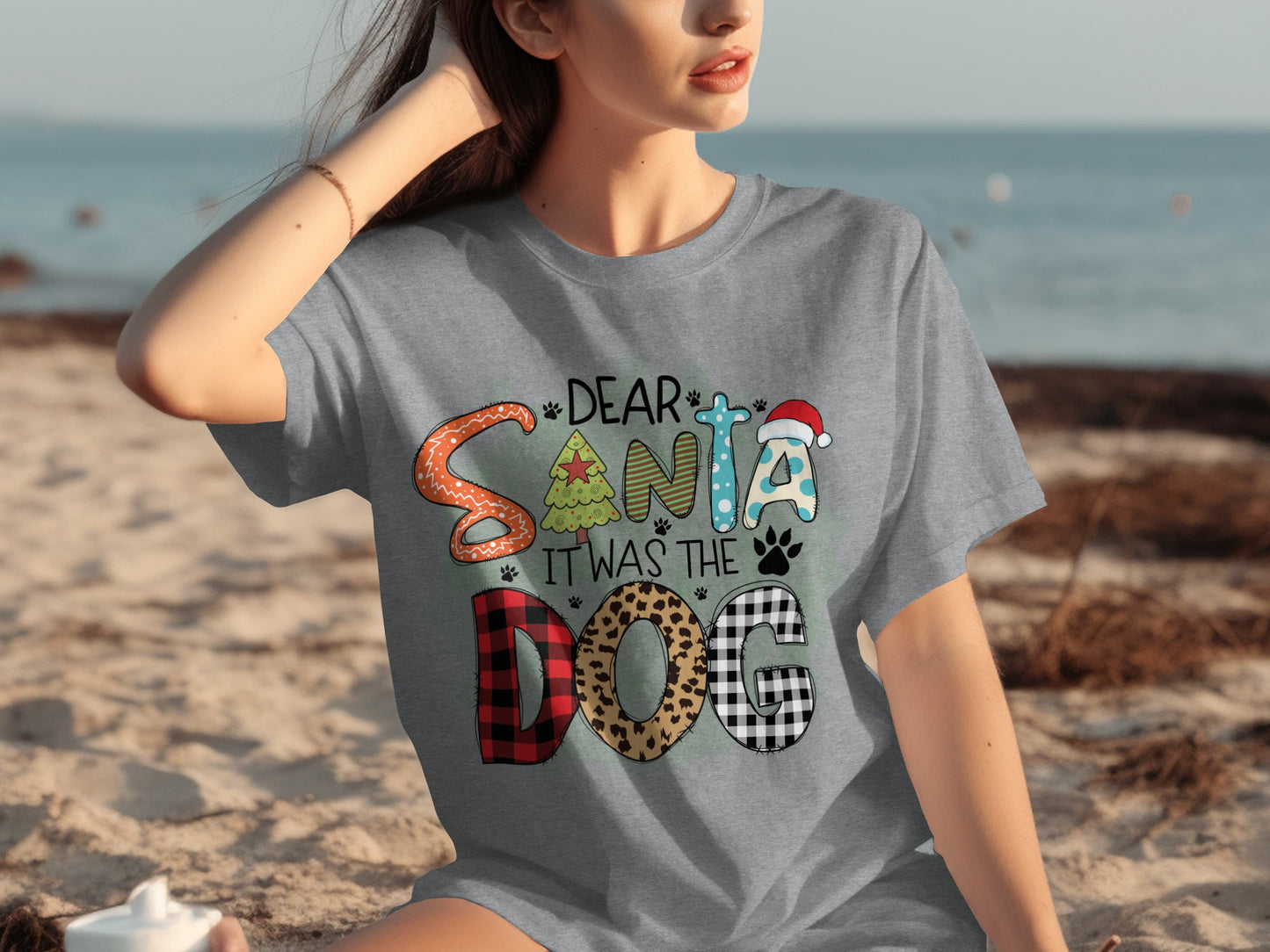 Dear Santa It Was The Dog Funny Christmas T-Shirt