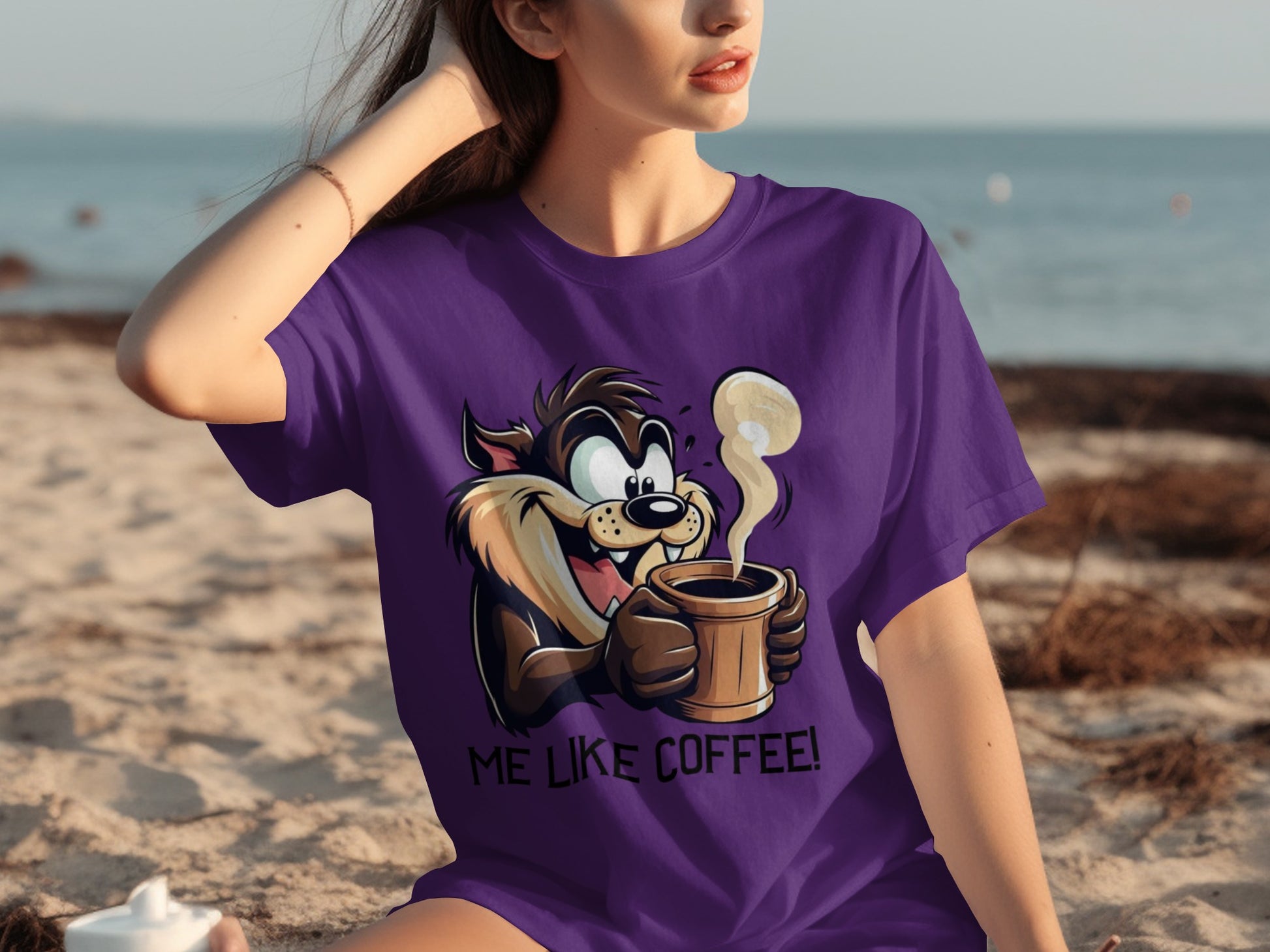 Me Like Coffee Taz Beach Fun Premium Unisex Shirt
