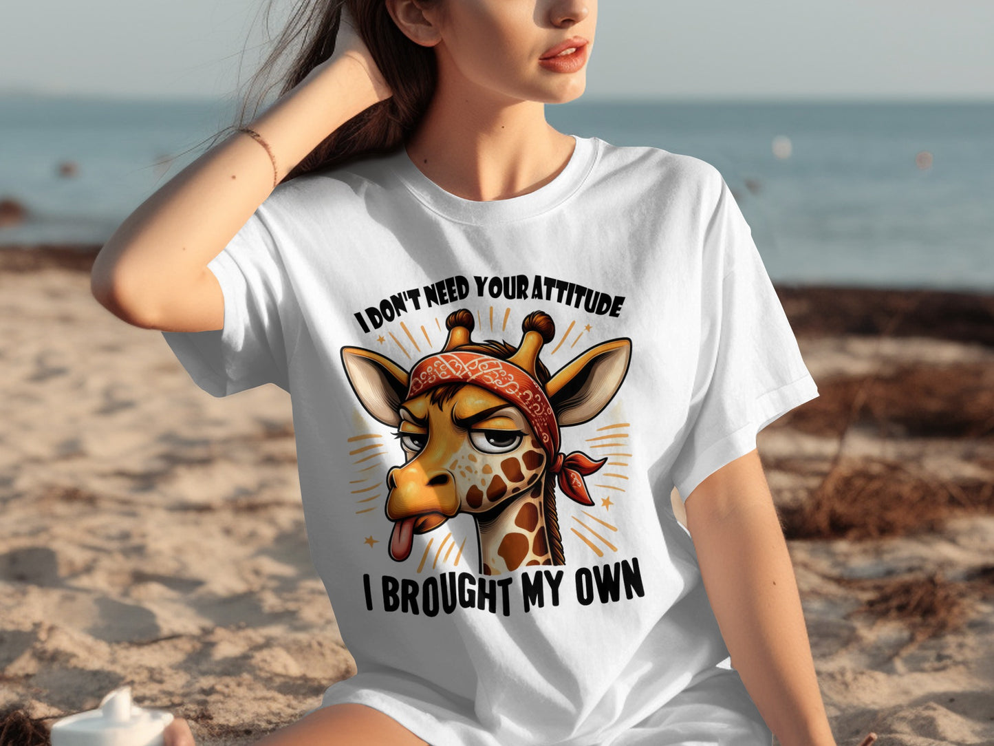 I Don't Need Your Attitude Funny Giraffe T-Shirt
