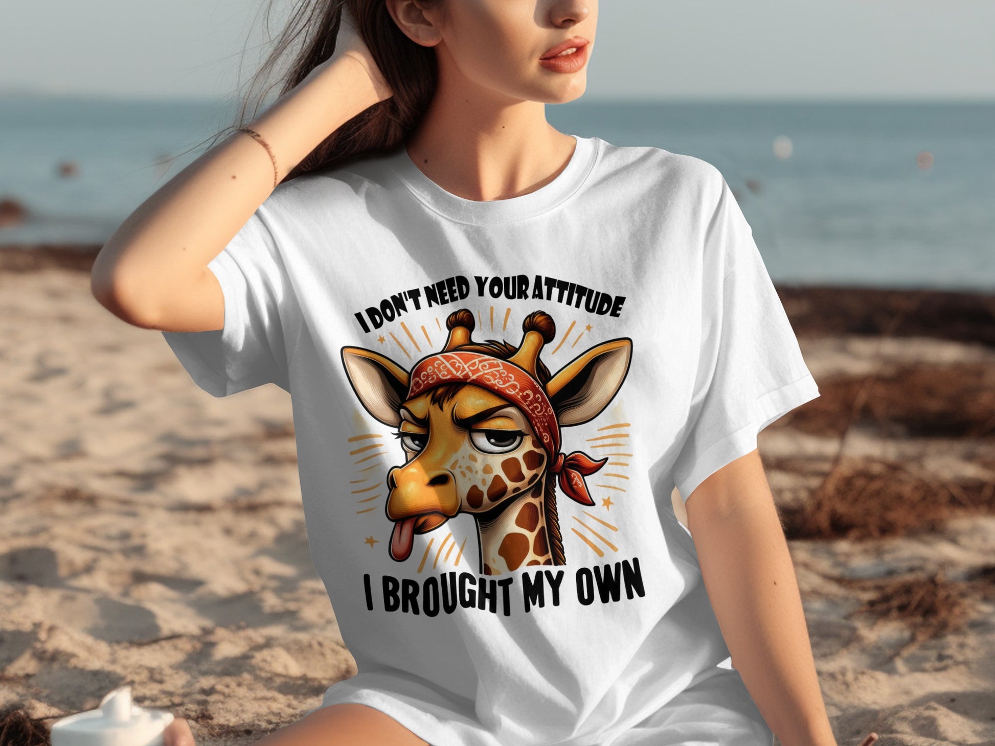 I Don't Need Your Attitude Funny Giraffe T-Shirt