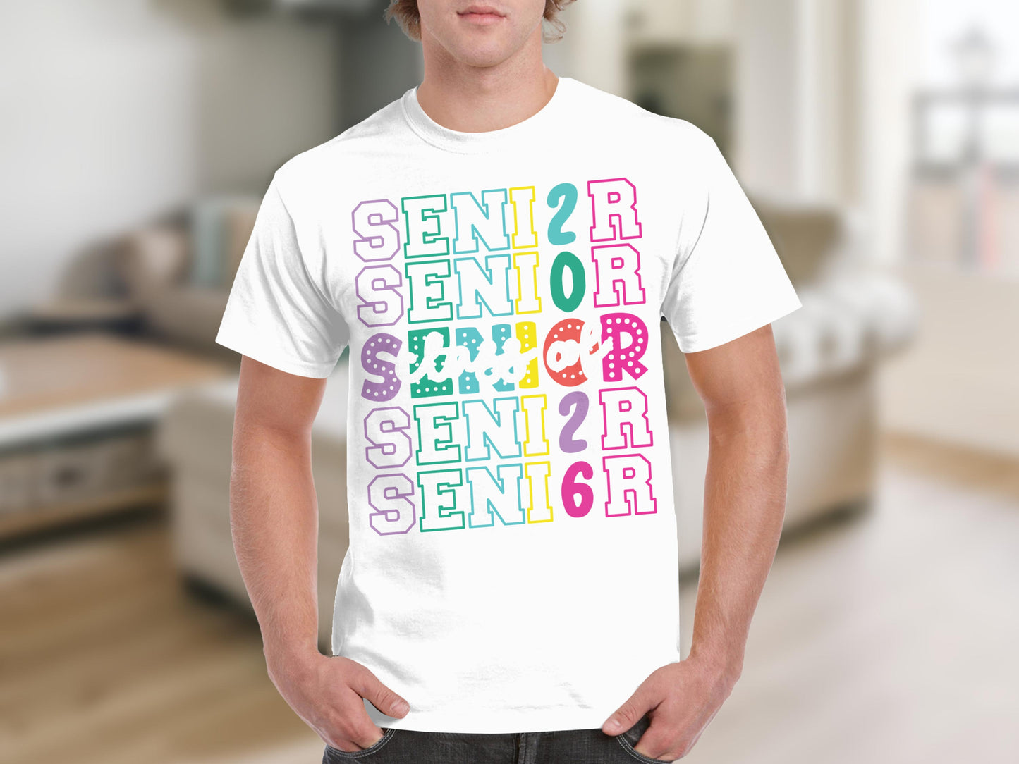 Colorful Senior 2016 T-shirt Senior Graduation Apparel