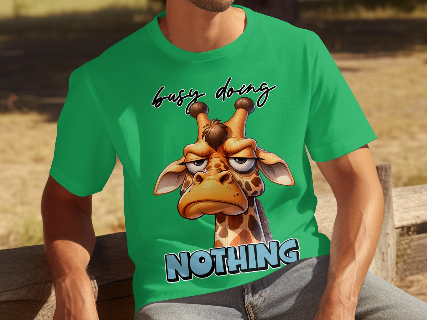 Busy Doing Nothing Funny Giraffe T-Shirt