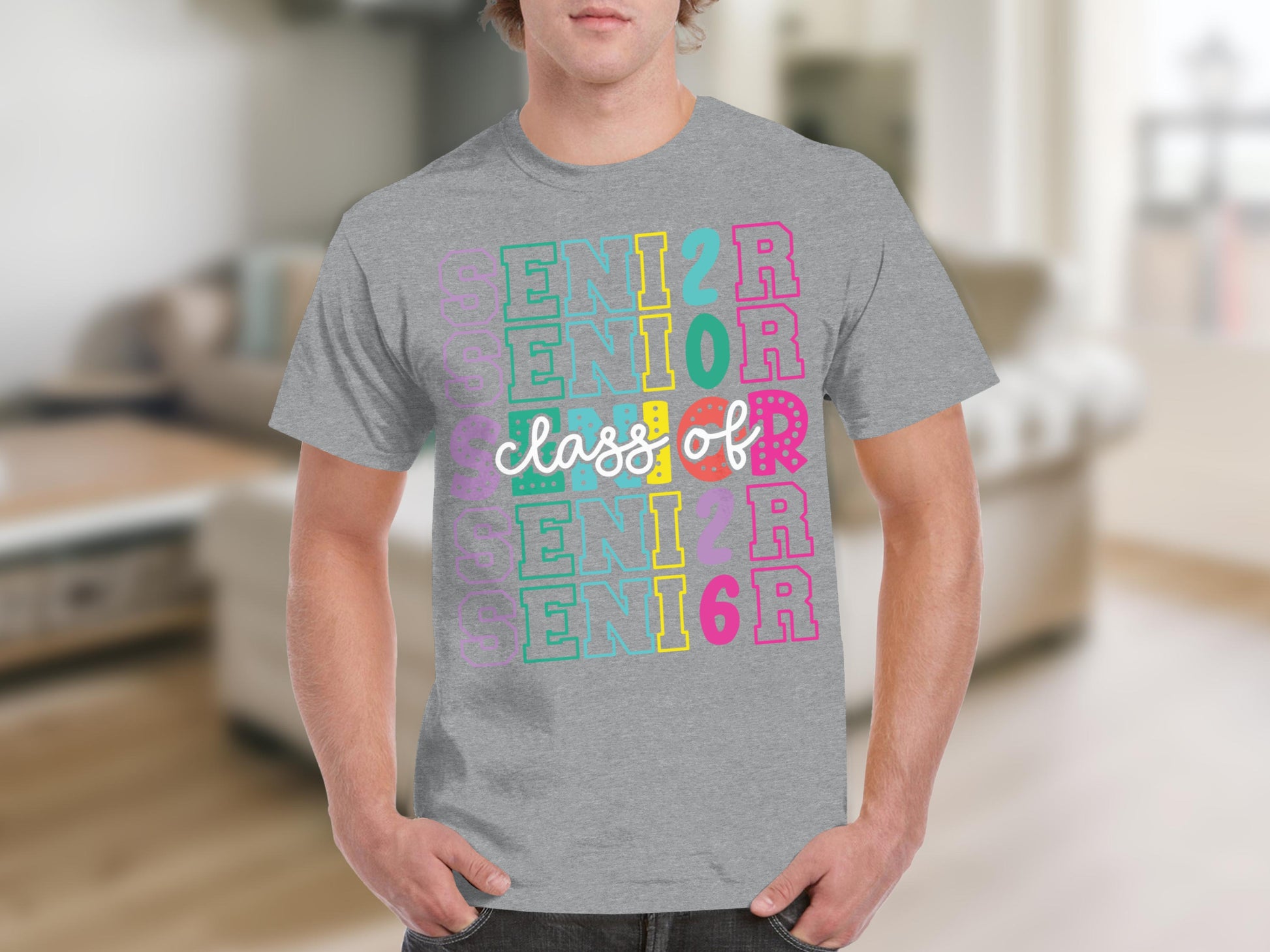 Class Of 2016 Senior Colorful Graphic T-shirt