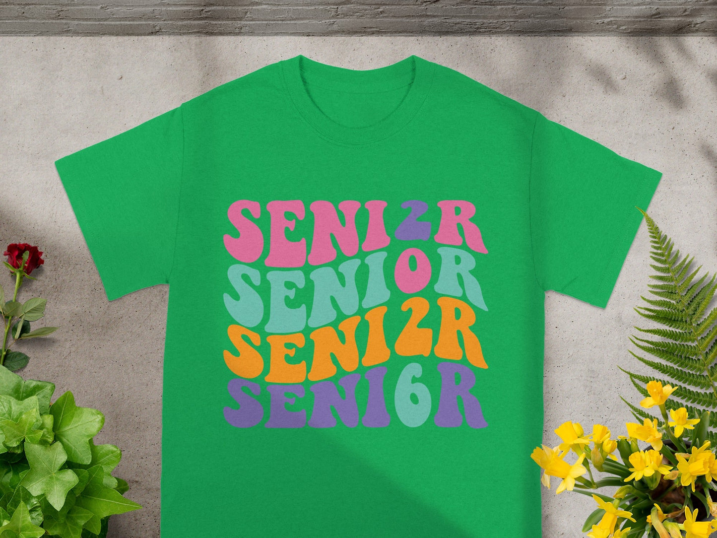 Colorful SENI6R SENI2R Print Green T-Shirt