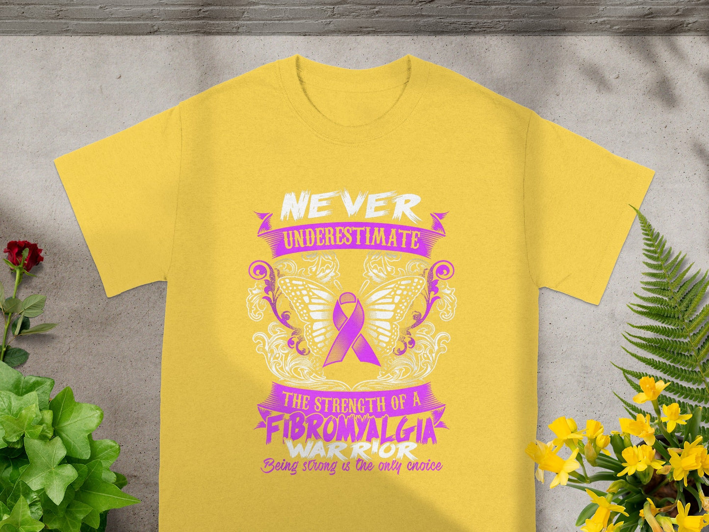 Never Underestimate The Strength Of A Fibromyalgia Warrior Shirt