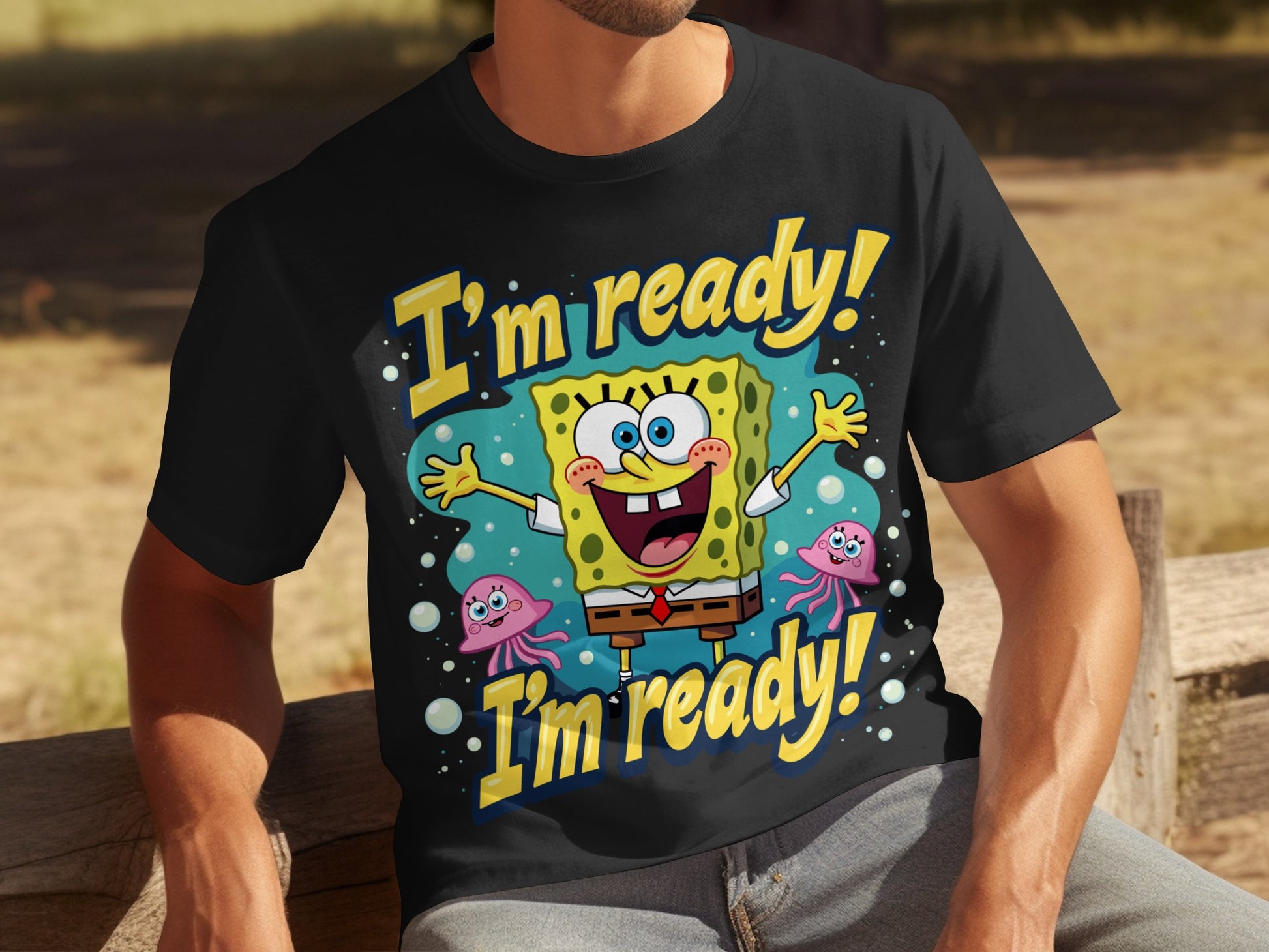 Vibrant SpongeBob SquarePants Im Ready I'm Ready Shirt
