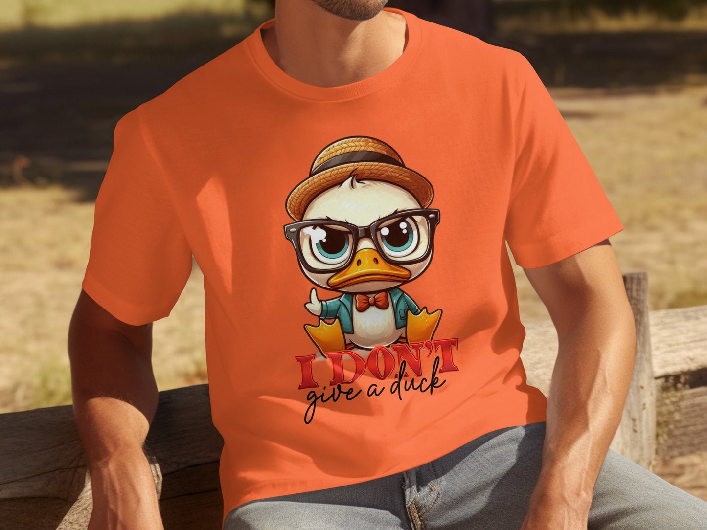 I Don't Give a Duck Funny Graphic Tee Shirt