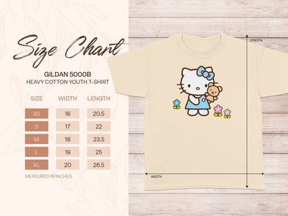 GILDAN 5000B Youth T-Shirt Cute Feline Character product type