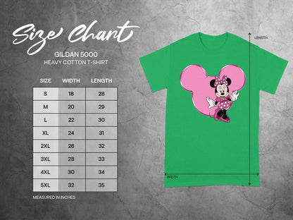 Gildan 5000 Size Chart Width Length Measured In Inches product type