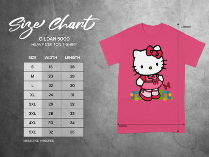 Size Chart GILDAN 5000 T-SHIRT Hello Kitty Pink product type