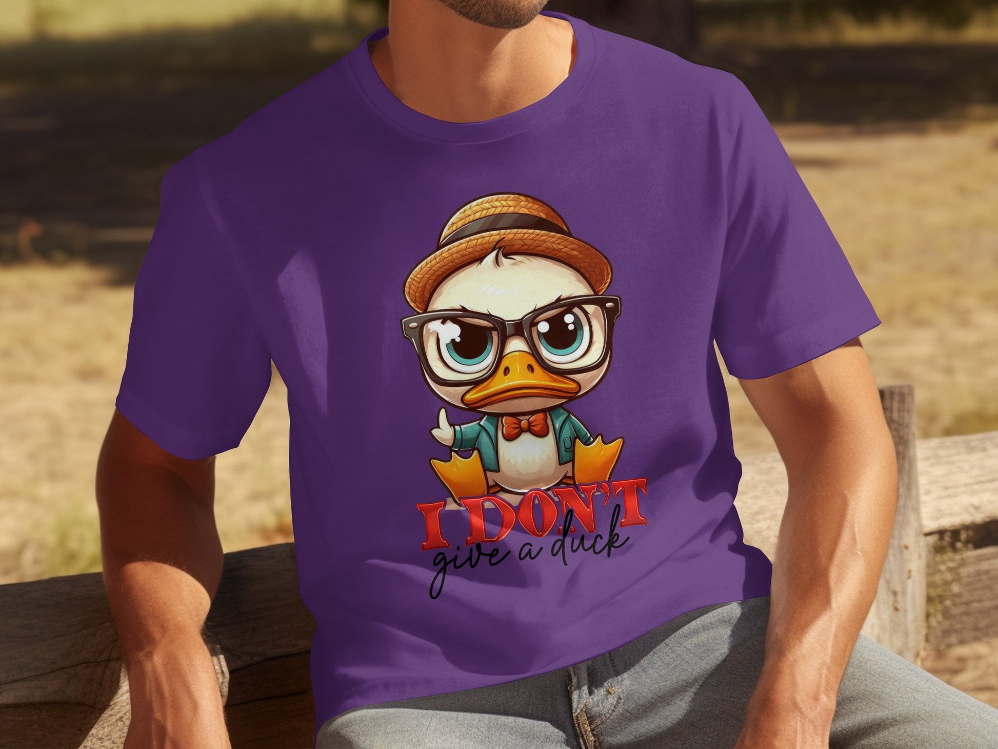 I Don't Give A Duck Funny Graphic Tee Shirt