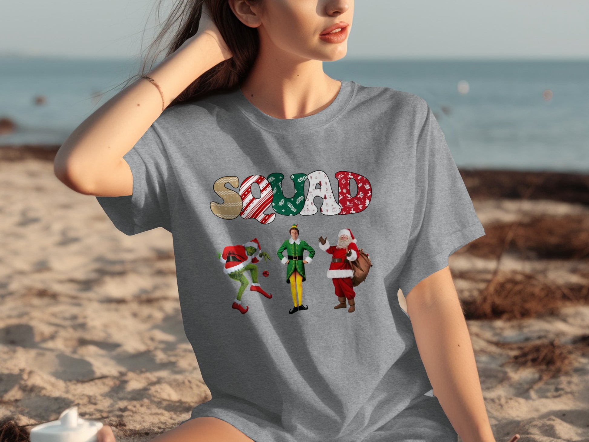 Festive Squad Christmas Graphic Tee Holiday Shirt