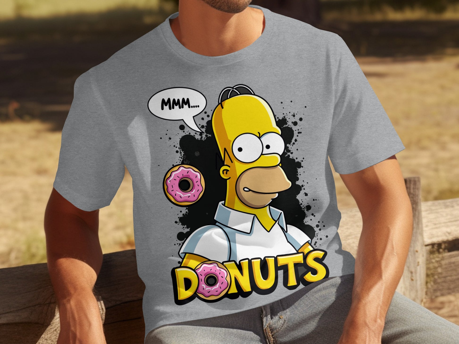 Homer Simpson MMM... Donuts Graphic T-Shirt Product