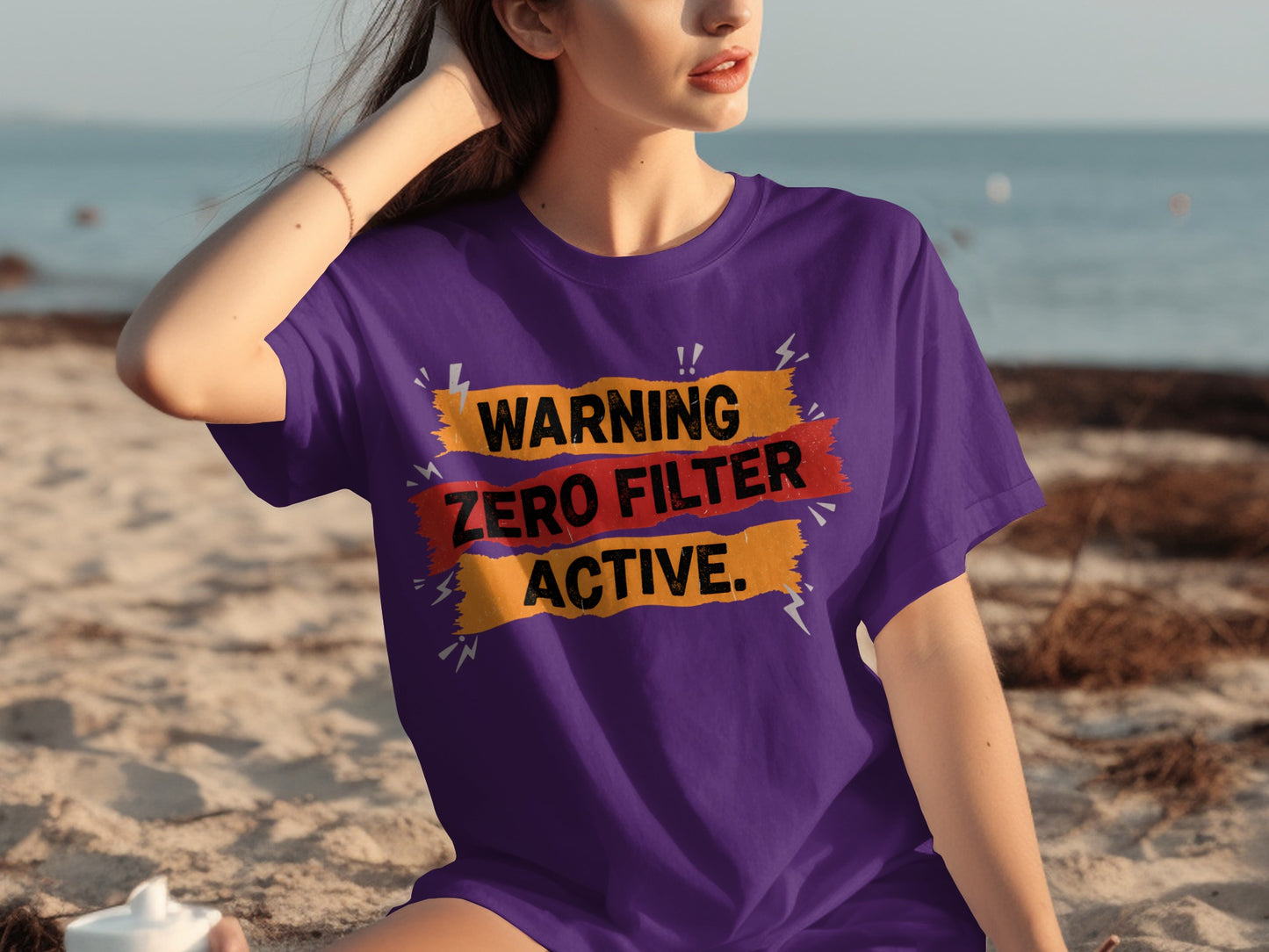 Warning Zero Filter Active Graphic T-Shirt