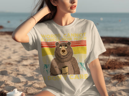 Words Cannot Express Bear Coffee Humor T-Shirt