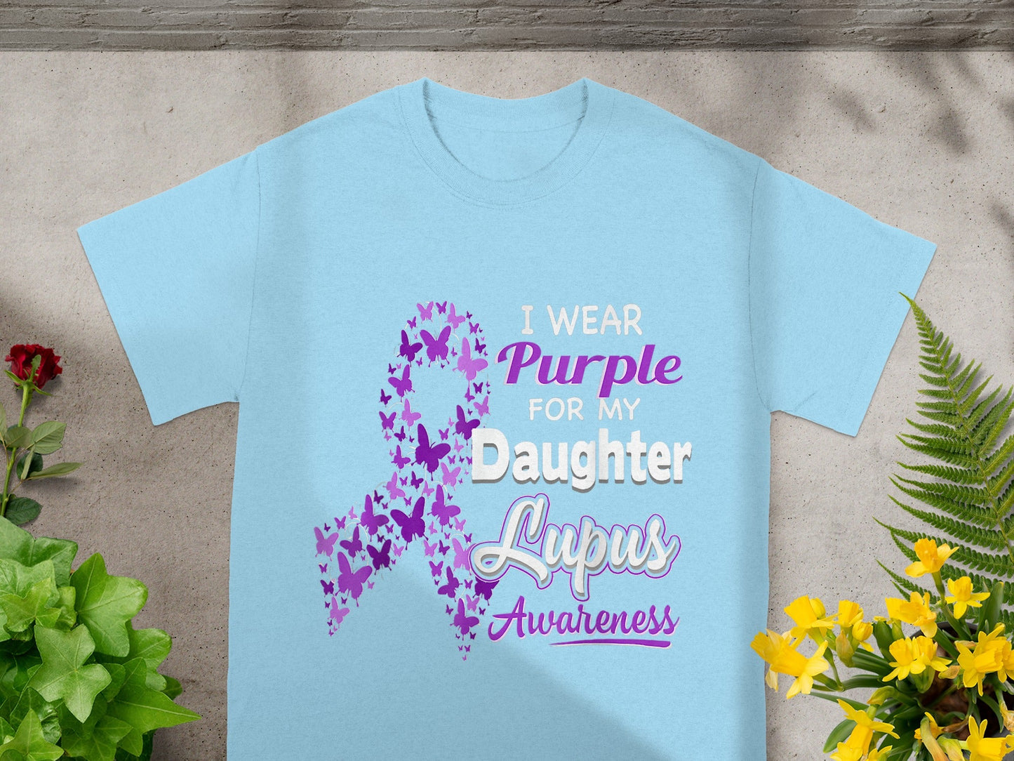 I Wear Purple For My Daughter Lupus Awareness Shirt