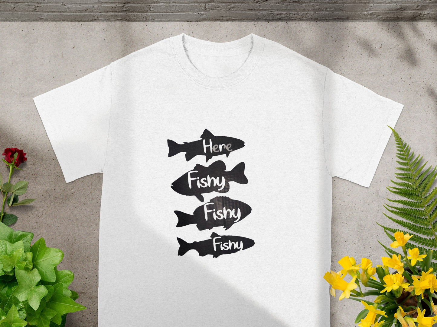 Here Fishy Fishy Fishy Graphic T-shirt
