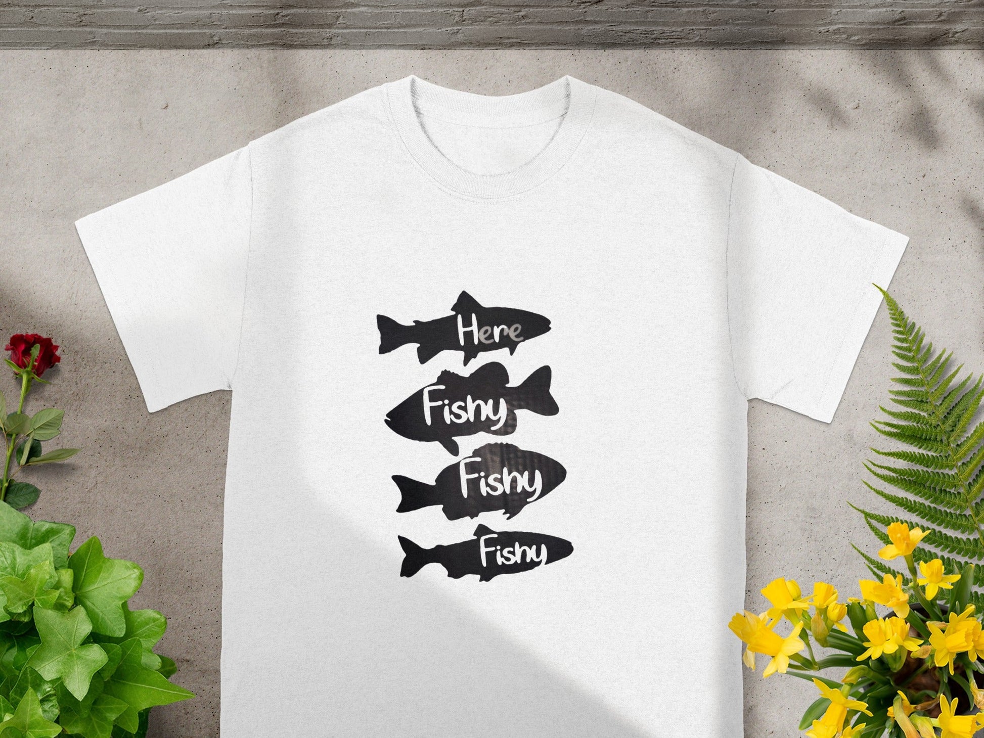 Here Fishy Fishy Fishy Graphic T-shirt