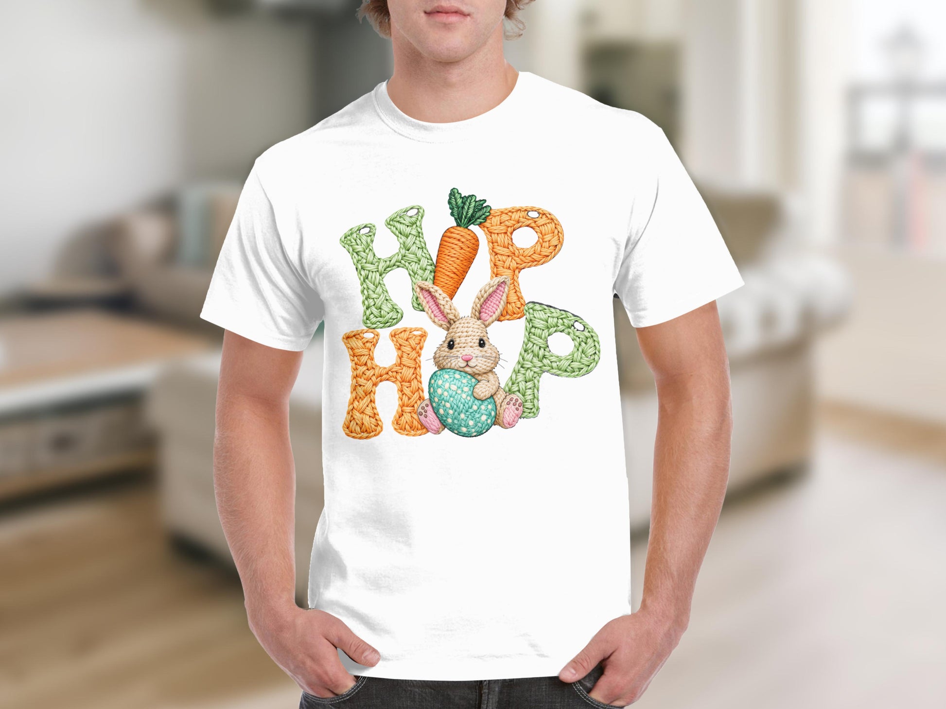 Cute Easter Bunny Hop Hop Carrot T-Shirt