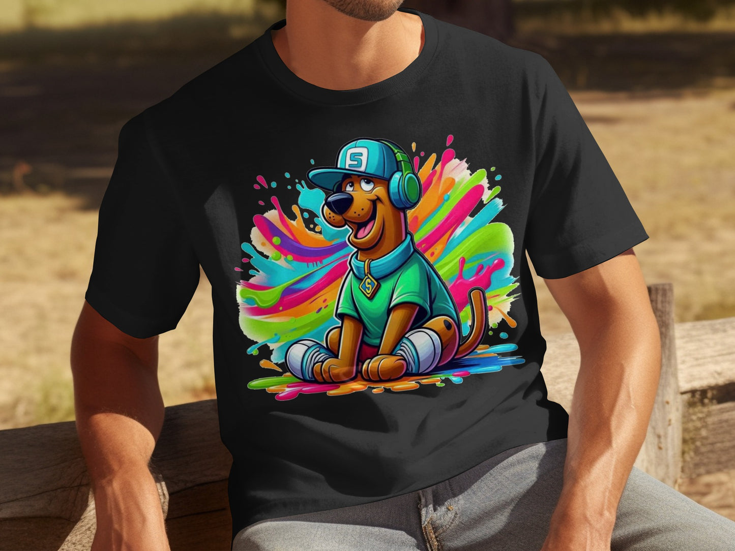 Colorful Scooby-Doo Graphic Tee Hipster Style Shirt