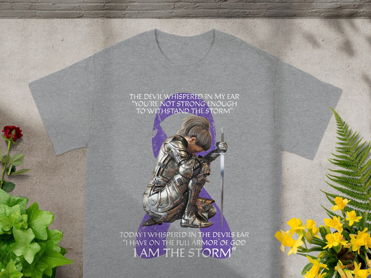I Am the Storm Full Armor of God Encouragement Shirt