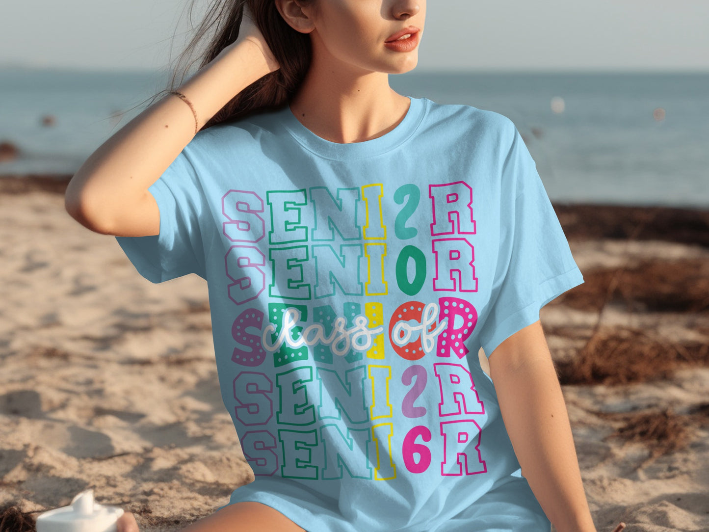 Senior Class of 2016 Colorful Typography T-shirt