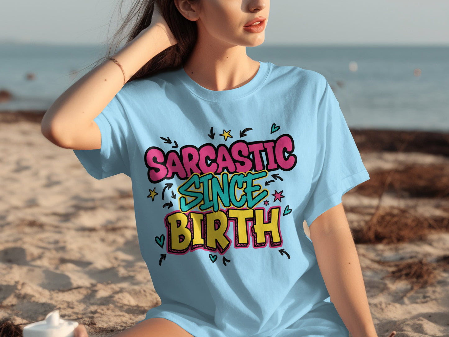 Sarcastic Since Birth Graphic Tee for Casual Wear