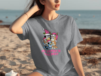My Family is the Best Cute Cartoon Graphic T-Shirt