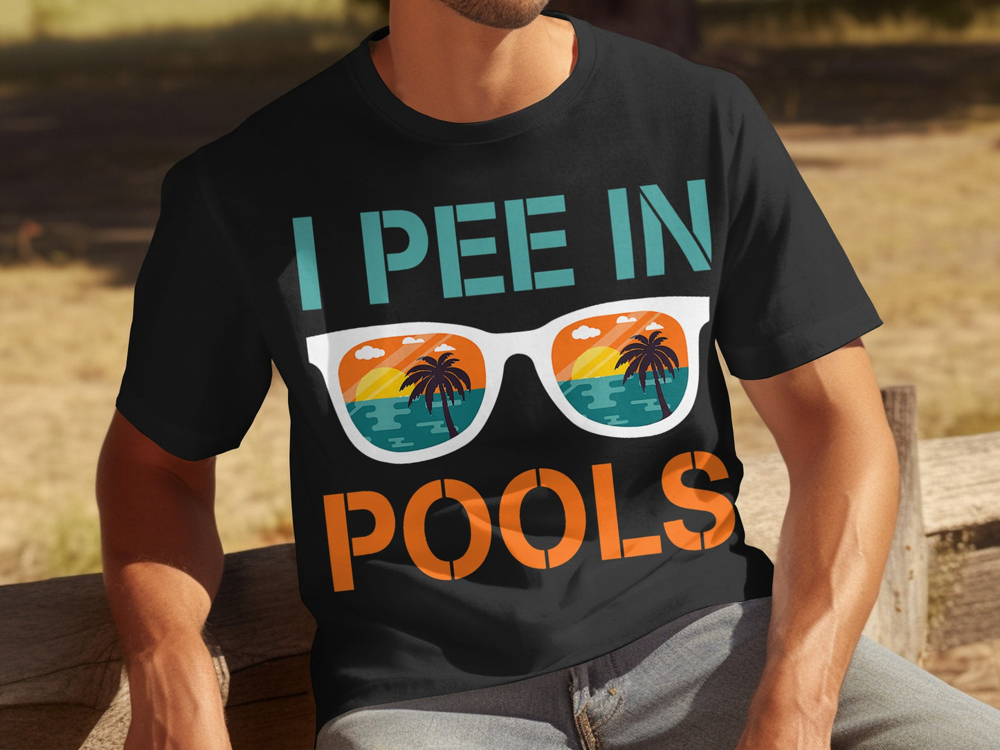 I Pee in Pools Funny Sunglasses T-Shirt