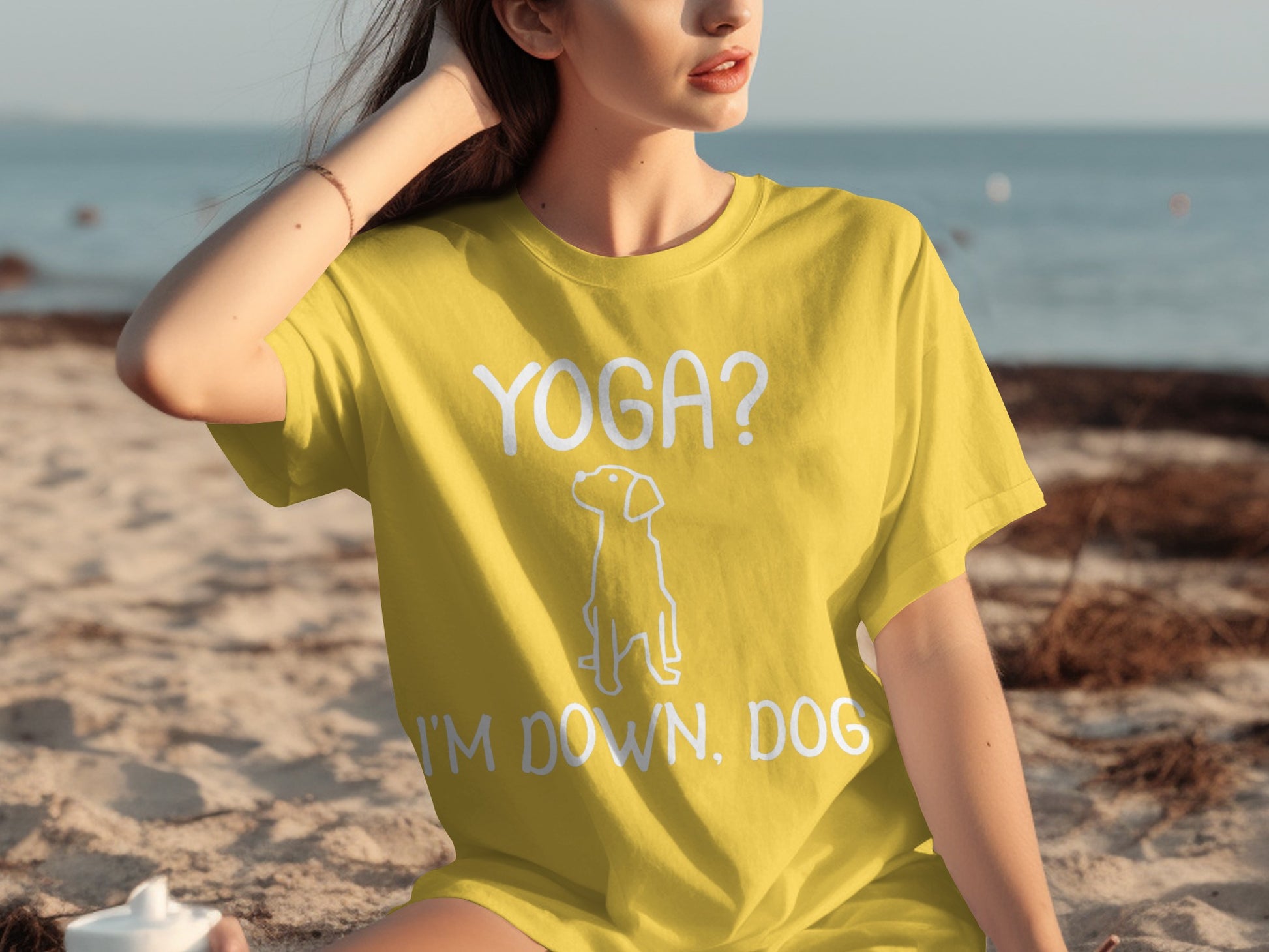 Yoga? I'm Down Dog Funny Graphic T-Shirt