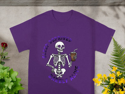 Sleep Deprived Barely Alive Skeleton T-Shirt