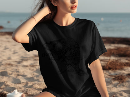 Funny Beaver Beachwear Graphic Casual T-shirt