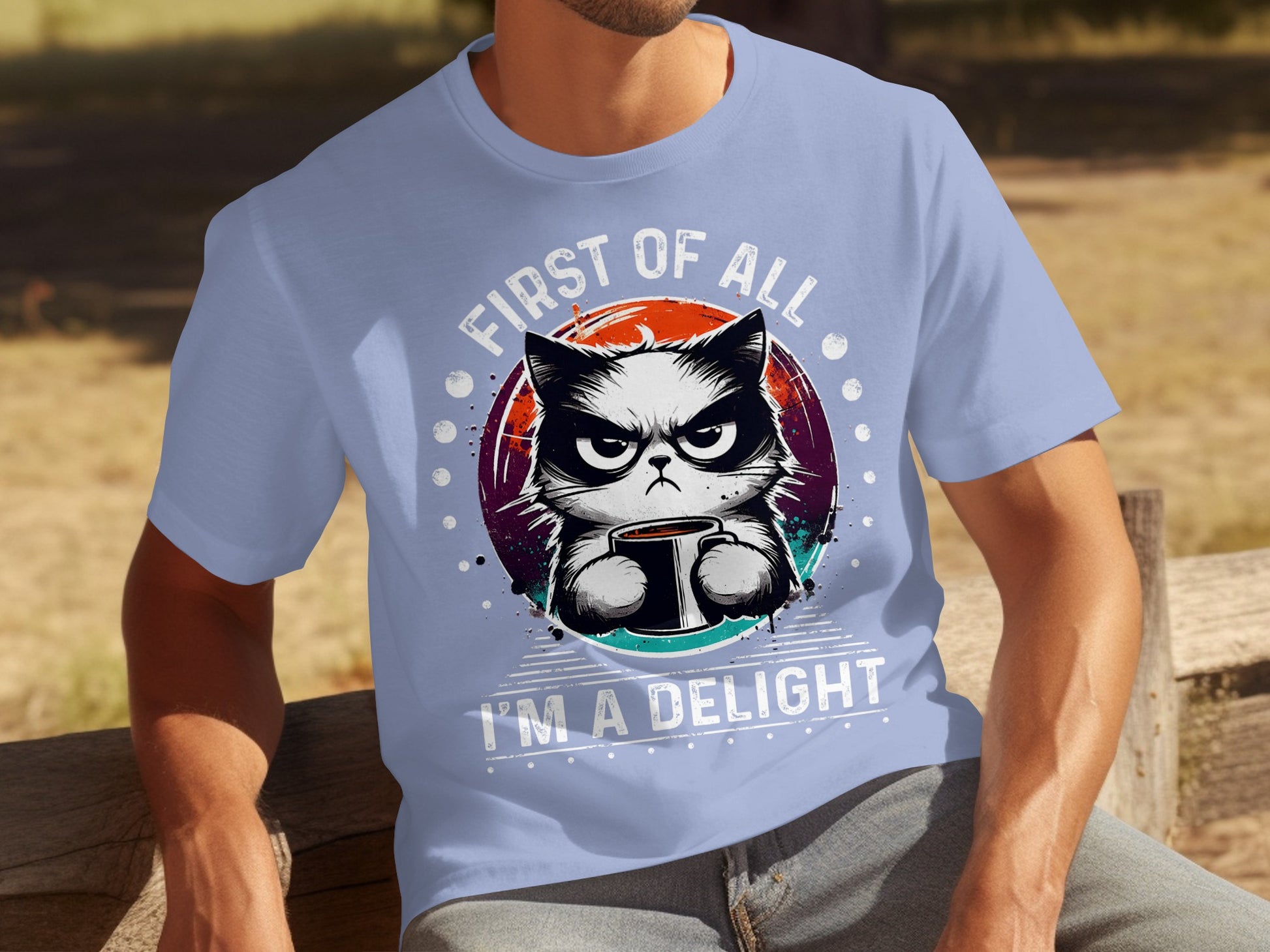 First Of All I'm A Delight Grumpy Cat Graphic T-shirt
